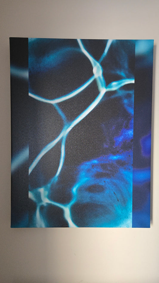 Abstract Blue 18" x 24" Canvas